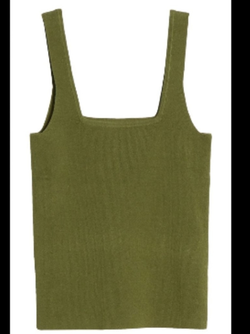 Ribbed Square Neck Tank Top - Picture 5 of 6